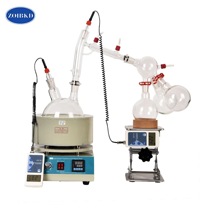 

ZOIBKD Laboratory Equipment SPD-2L Short Path Distillation With 2L Heating Mantle And Magnetic Stirring Function