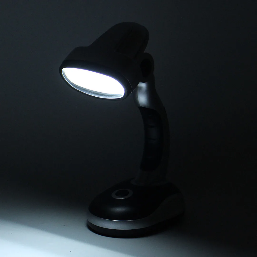 New 12 LED Flexible Battery Operated Bedside Reading Desk Lamp Table Bright Light