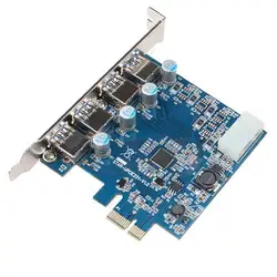 Yoc-5 * продажа PCI Express к SuperSpeed USB 3.0 4 Порты и разъёмы карты адаптера для Настольные компьютеры с 5 В 4 Булавки мощность разъем