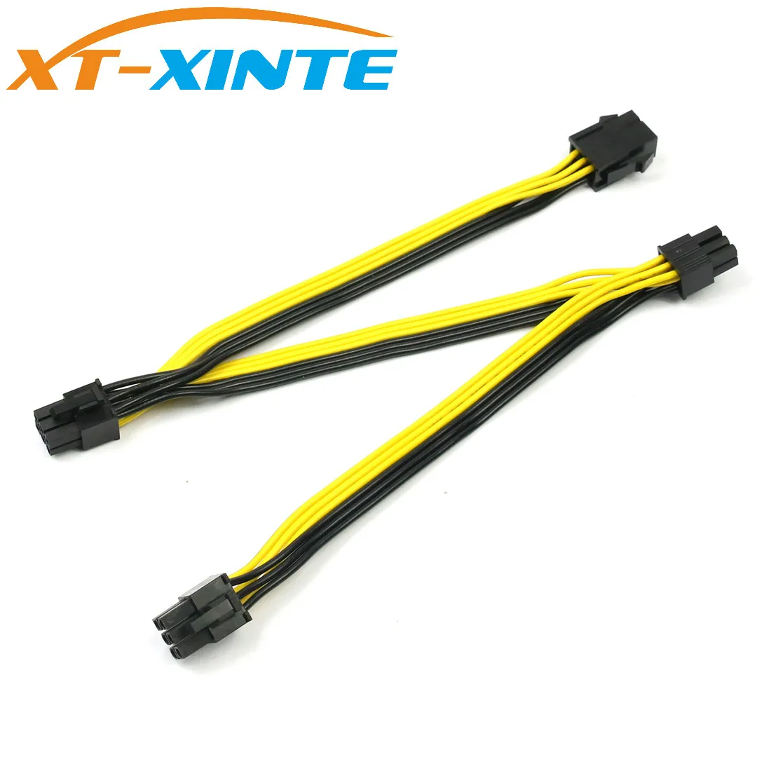 XT-XINTE PCI-E PCIe 6Pin Female to 3 6P Male PCI Express удлинитель источник питания 20 см для адаптера
