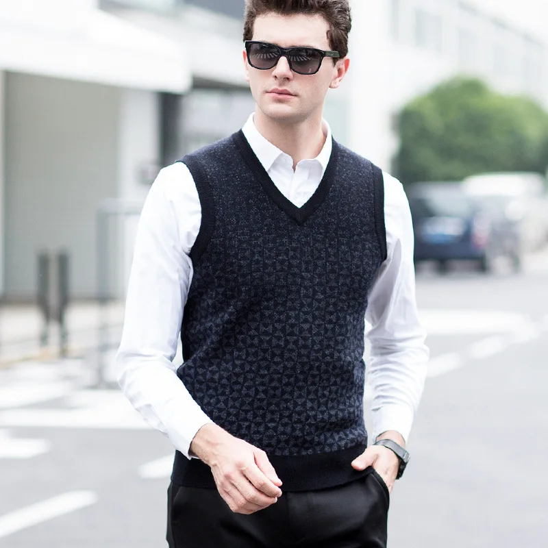 Best Deal For Striped Sweater Vests Men Korean Style V-Neck Couple