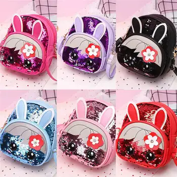 

Cartoon Rabbit Baby Girls School Backpack Sequins Mini Backpack