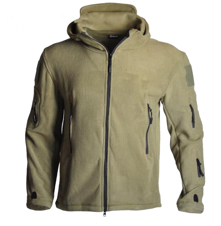 Тактическая флисовая куртка софтшелл Sharkskin с капюшоном, ветрозащитное пальто для мужчин на открытом воздухе, для походов, кемпинга, ветровка, одежда для охоты - Цвет: Green