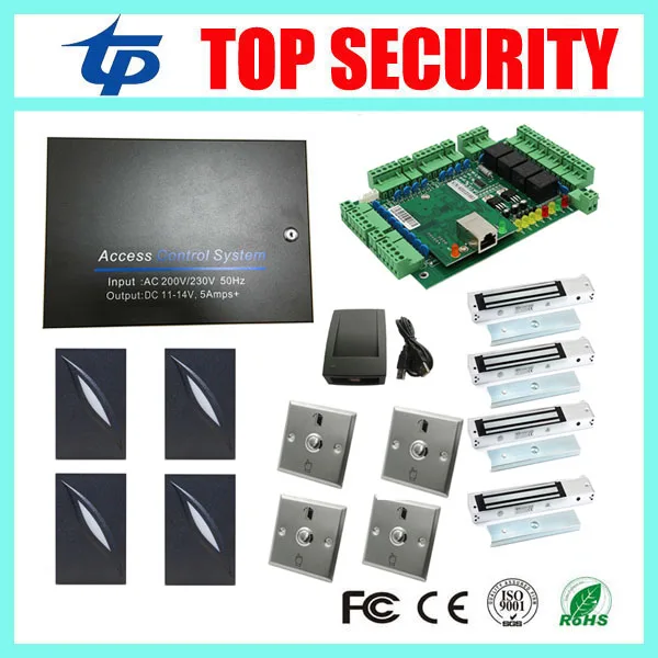 

L04 access control panel access control board system TCP/IP door access control waterproof RFID card reader with EM lock