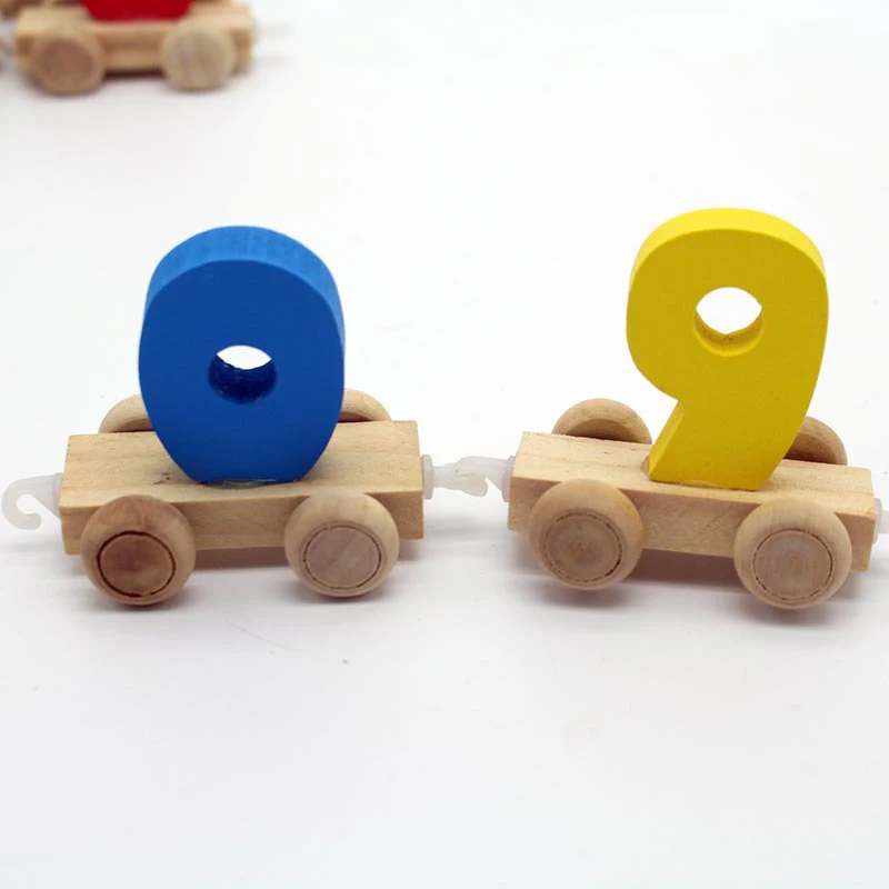 Обучающие Развивающие игрушки деревянный Цифровой поезд Монтессори математические игрушки игры для детей девочек счетный материал Brinquedos