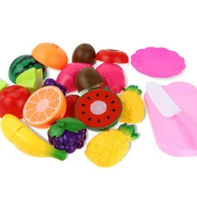 12 шт. резки фрукты овощи претендует детские развивающие игрушки Действие и игрушки Фигурки Рождественский подарок