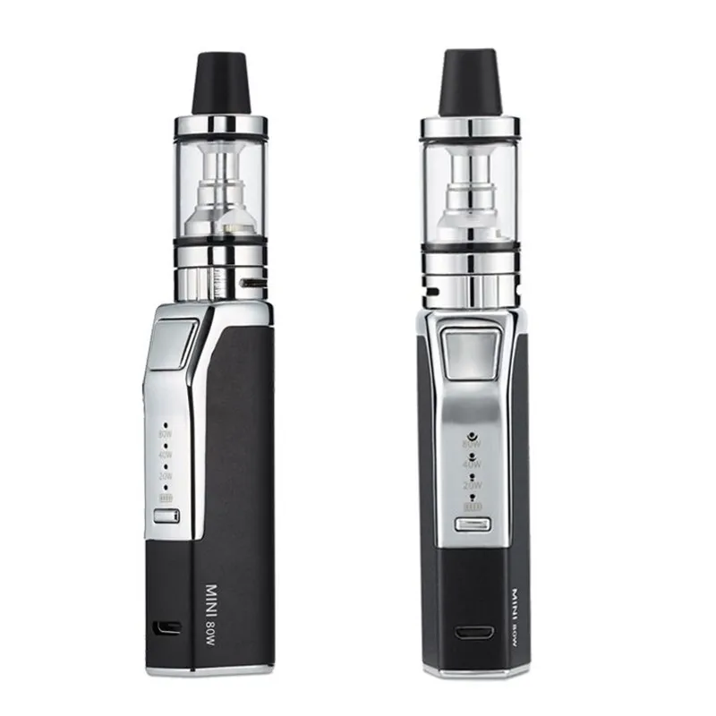 

Electronic Cigarette Kit Mini Vaper 20W To 80w Vape Box Mod Kit Vape Pen 1300mAh Battery Vapor Starter 1.8ml Tank
