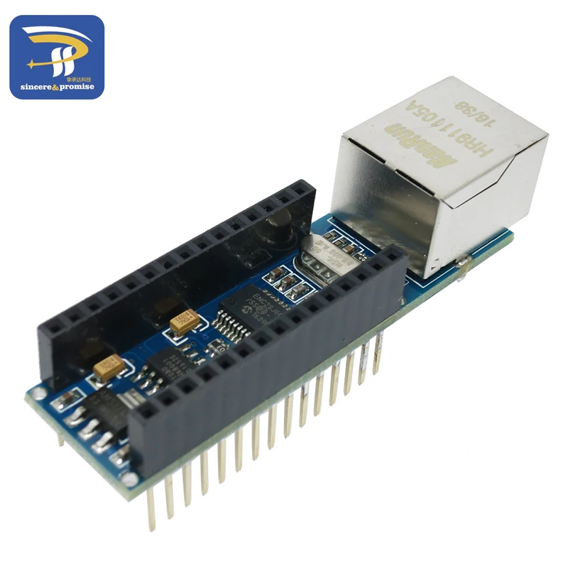 Мини ENC28J60 Ethernet щит V1.0 RJ45 веб-сервер модуль для Arduino Diy Kit совместимый Nano 3,0 CH340G