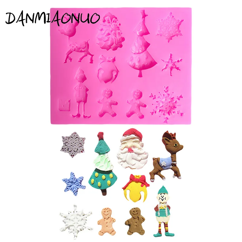 

Mini Christmas Tree Deer Cake Silicone 3d Silicone Molds Cake Decorating Tools Candy Stencils For Cakes Silicone Form For Soap