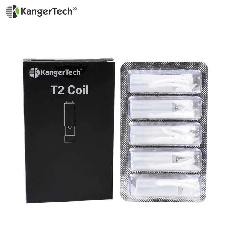 

10pcs/lot Origina kangertech T2 Coil electronic cigarette coil head 1.8ohm 2.2ohm 2.5ohm coil for Kanger T2 Atomizer