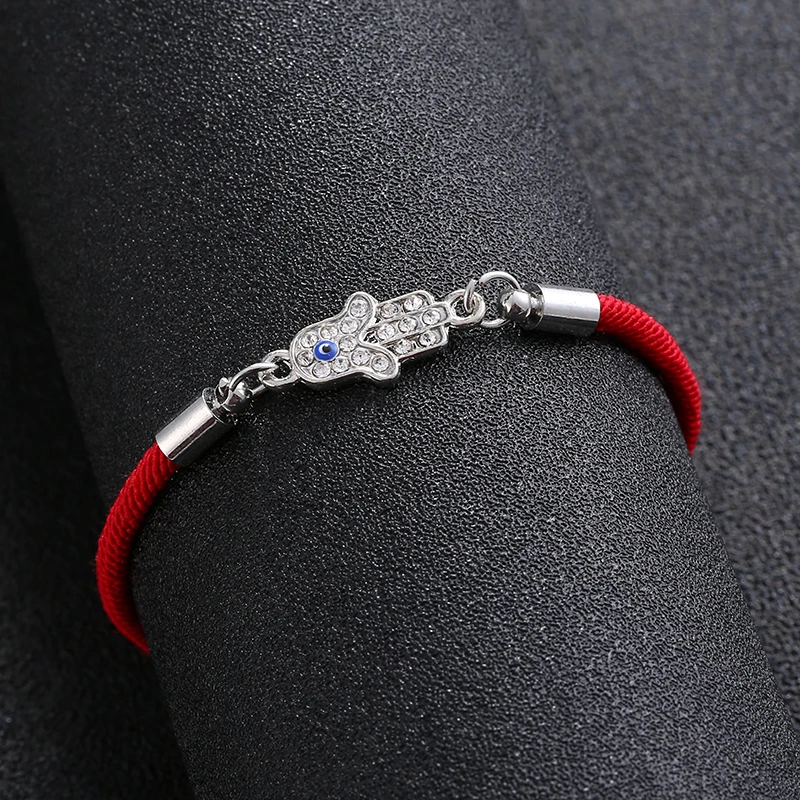 

Classic Fatima Hand Lucky Kabala Red Bracelet and Bracelet Fatima Protection Men's and Women's Gift Accessories wholesale