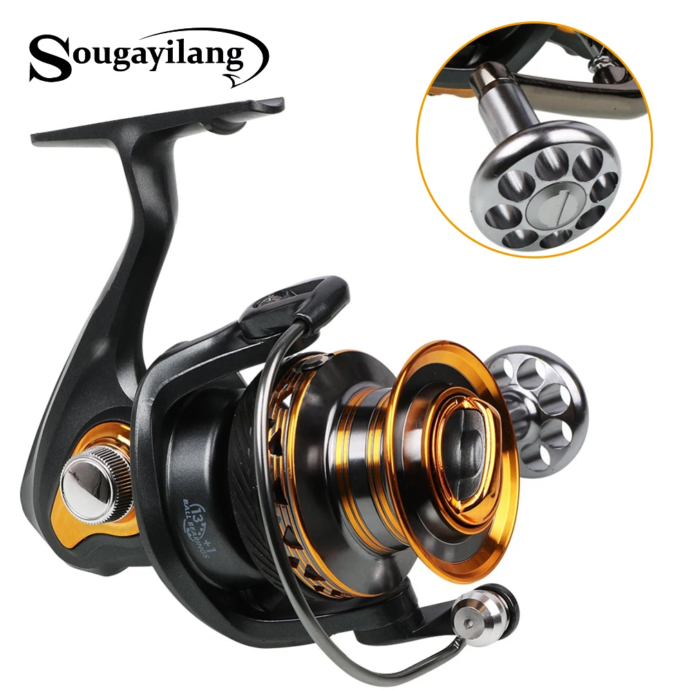 

Sougayilang Big Line Winder Carretilha Coil for Carp Fishing Gear4000-7000 Long Shot Surfcasting Reel Fishing Spinning Reel
