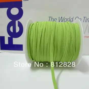 

50 Meters 1/8" 3mm #14 Lime Color Skinny Elastic Bands