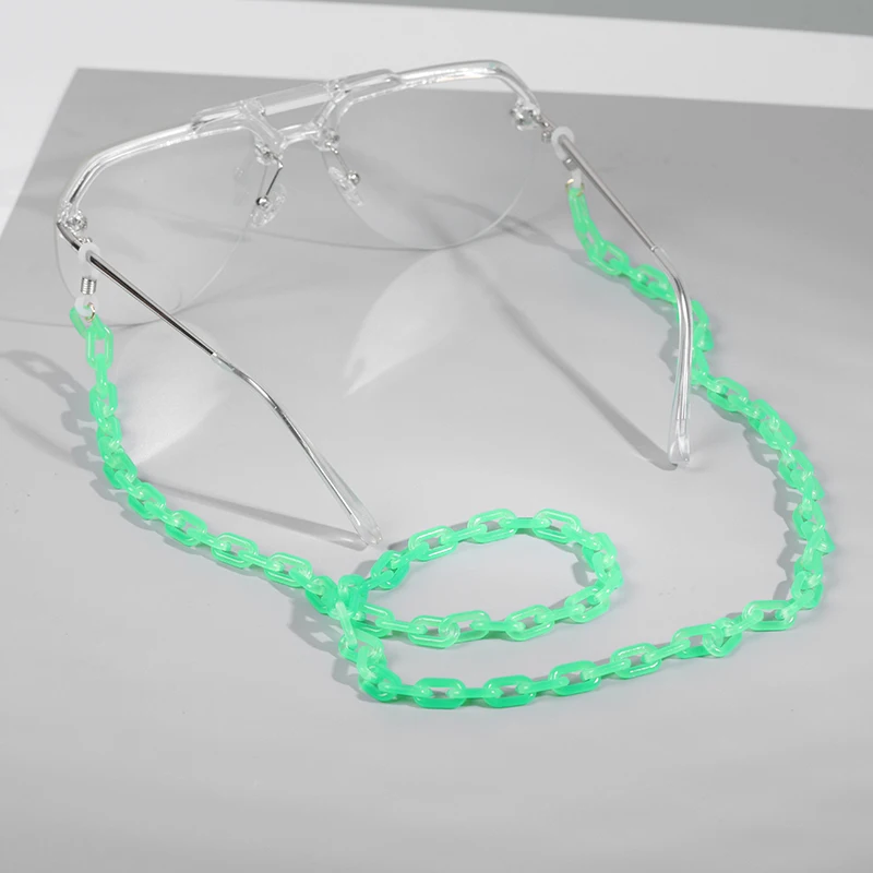 Fashion Multicolor Acrylic Eyeglass Chain for Reading Women Eyewears Accessories Sunglasses Chain Cord Holder Neck Strap Rope