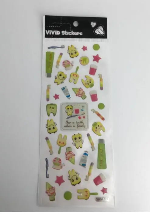 

Teeth sticker labels 5 sheets/lot