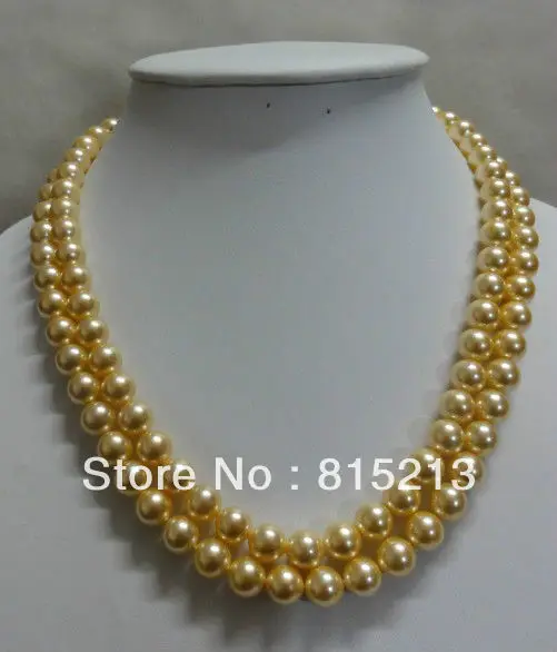 

ddh0017903 AAA 11-12mm genuine south sea golden pearl necklace 35
