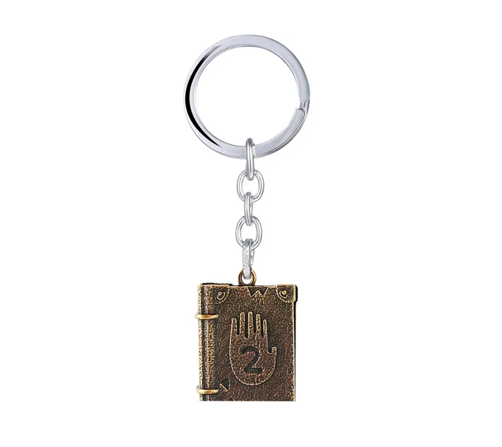 Gravity Falls Keychain Bill Cipher Pendant Keyring Metal Journal Book The Zodiac Key Chain Car Key Holder llaveros Chaveiro Gift