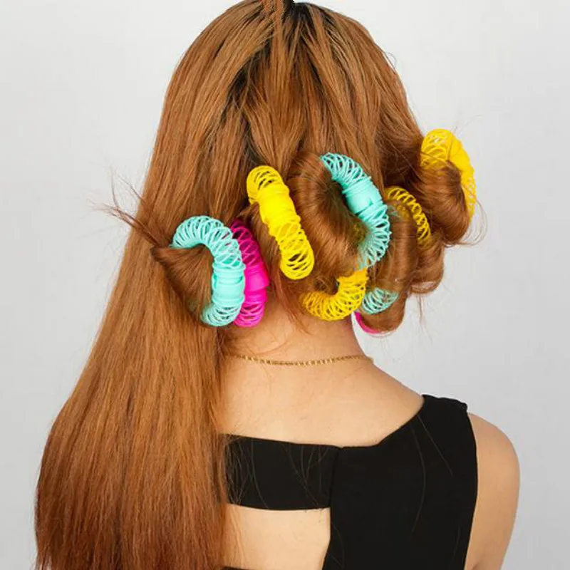 6Pcs/8pcs Magic Hair Bendy Curler Spiral Curls Roller Donuts Curl Hair