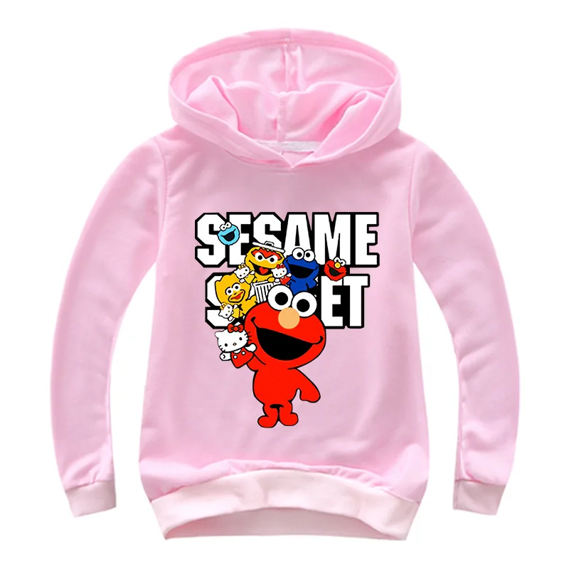 

Hot Fashion Boys girls T shirts elmo shirt Long Seelve Top tee shirt enfant popular Clothes Kids Hoodie Harajuku Hoodies