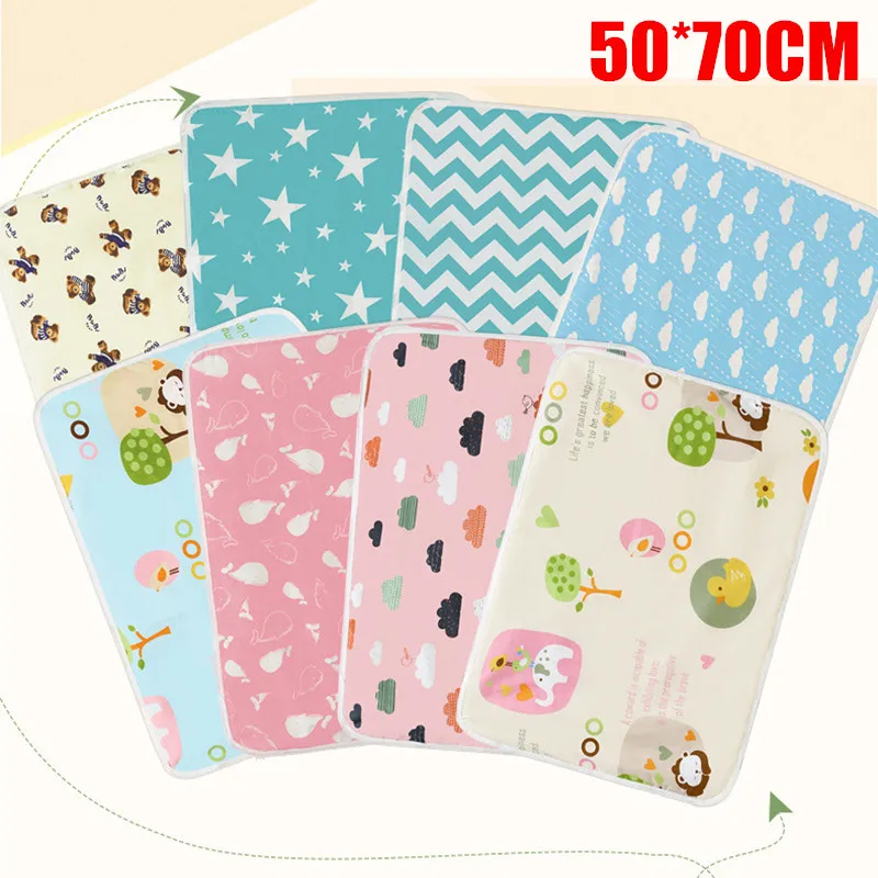 cheap Baby Nappy Changing Pad Cotton Ecologic Diaper Changing Table Cartoon Baby Waterproof Mattress Bed Sheet Infant Change Mat Cover