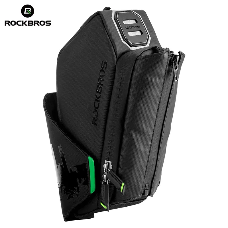 Discount ROCKBROS Cycling Saddle Bag Waterproof MTB Cycling Rear Tail Bags Seatpost Bag With Water Bottle Pocket Bike Accessories 2