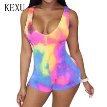 KEXU New Arrival Summer Sexy Hollow Deep V-neck Star Print Jumpsuits Elegant Sleeveless Bodycon Playsuits Women Retro Overalls KEXU New Arrival Summer Sexy Hollow Deep V-neck Star Print Jumpsuits Elegant Sleeveless Bodycon Playsuits Women Retro Overalls