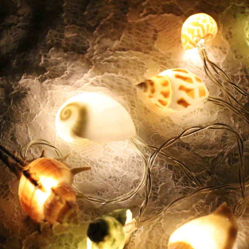 1 шт./лот) светодиодный светильник в виде ракушки, натуральная оболочка, пляжные свадебные и рождественские украшения ручной работы, вечерние принадлежности