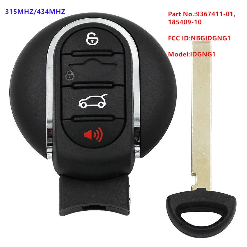 Keyecu Original 4Button 315/434MHz OEM Smart Remote Key Fob for BMW Mini Copper 2015 2016 2017 ...