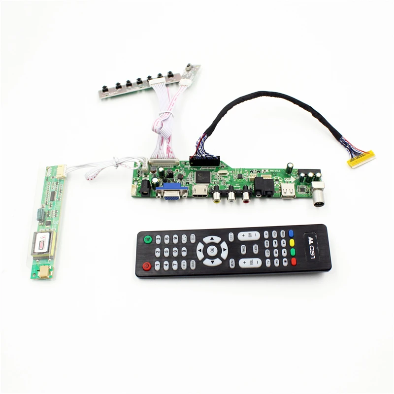 

M6V5 LCD TV controller board support TV AV VGA Audio USB HDMI for 17 inch lcd panel 1920x1200 B170UW01 V0 LTN170CT05-F01