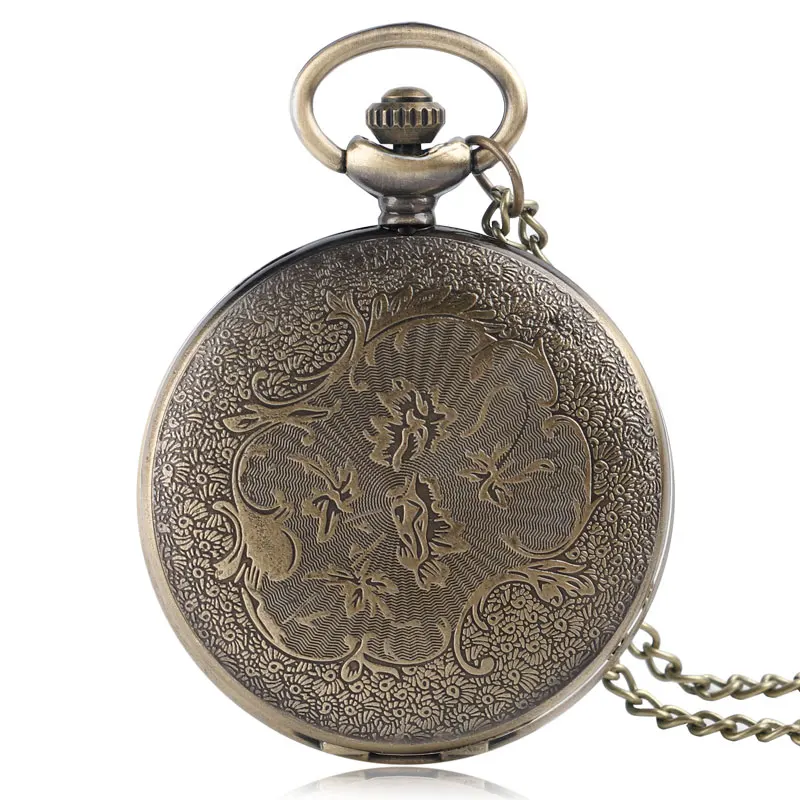 Ретро бронза Игра престолов тема кварцевые карманные часы Семья Гребни Дом Таргариен дроган дизайн брелок часы ожерелье цепь