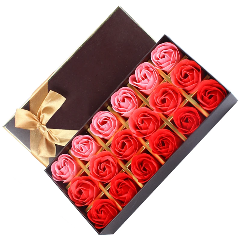 18 шт. креативный градиент имитация розы мыло цветок 4 вида красивых цветов