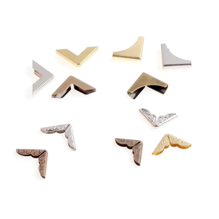 

Free Shipping 24PCS Bronze/Silver/Gold Color option More style Book Scrapbooking Albums Menus Folders Corner Protectors