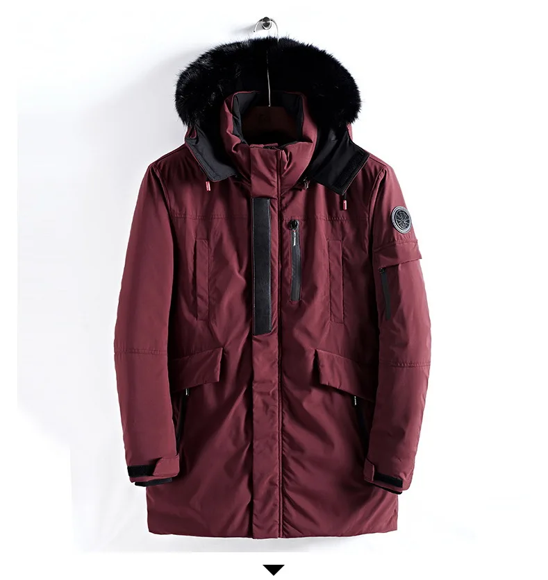 BZBFSKY новый большой Размеры M L XL XXL XXXL теплая верхняя одежда зимняя мужская куртка, ветронепроницаемая с капюшоном брендовая одежда