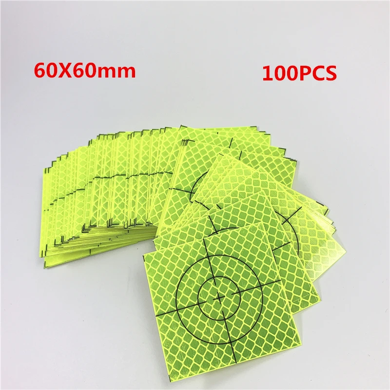 

New 100pcs Super Power Green Reflector Sheet 60x60mm Reflective Tape Target