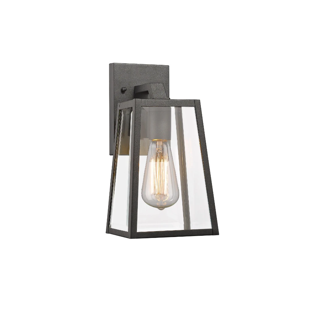 CH22034BK11-OD1 CHLOE Lighting LEODEGRANCE Transitional 1 Light Black Outdoor Wall Sconce 11 Height