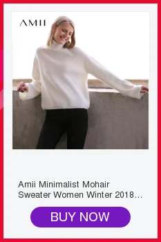 Amii минималистский для женщин осень 2019 г. свитер Chic Новый вышитые полосатый вязаный женский пуловеры для свитеры