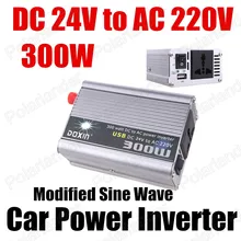Автомобильный преобразователь мощности 24 В постоянного тока в AC 220 В 300 Вт USB порт трансформатор напряжения Модифицированная синусоида