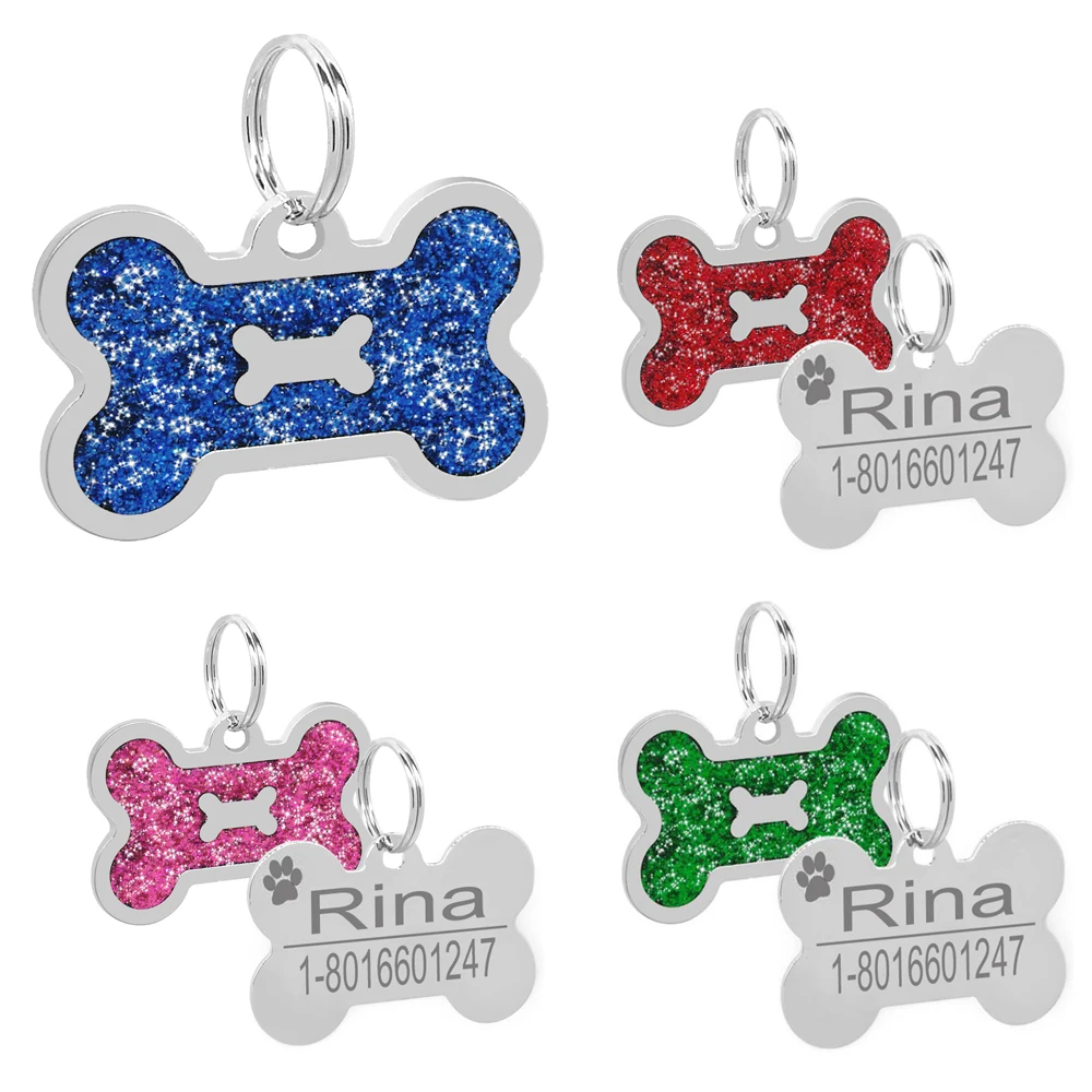 

Engraved Dog Tag Personalized Pet Cat ID Tags Anti-lost Kitten Puppy Tag Dogs Collars Pendant Accessories Free Engraving