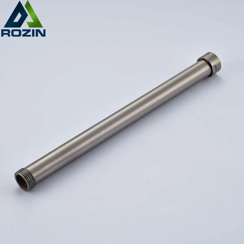 Free-Shipping-Brushed-Nickle-30cm-long-Shower-Extension-Tube