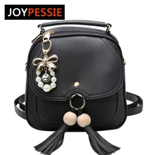 Joypessie frauen pu back pack umhängetasche für teenager mädchen rucksack frauen leder quaste rucksack mochilas mini rucksack