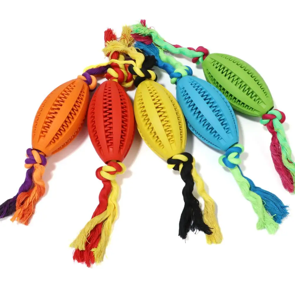 

Dog Toy Pet Rubber Toy Molar Tooth Cleaning Football Large Dog Toy Leaking Food Ball