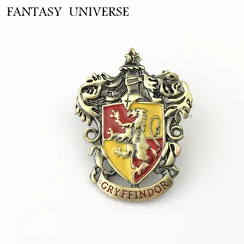 

FANTASY UNIVERSE Movie HP Charm Brooch Tiger Pattern Antique Brass Metal Jewelry Women/Boy Gift