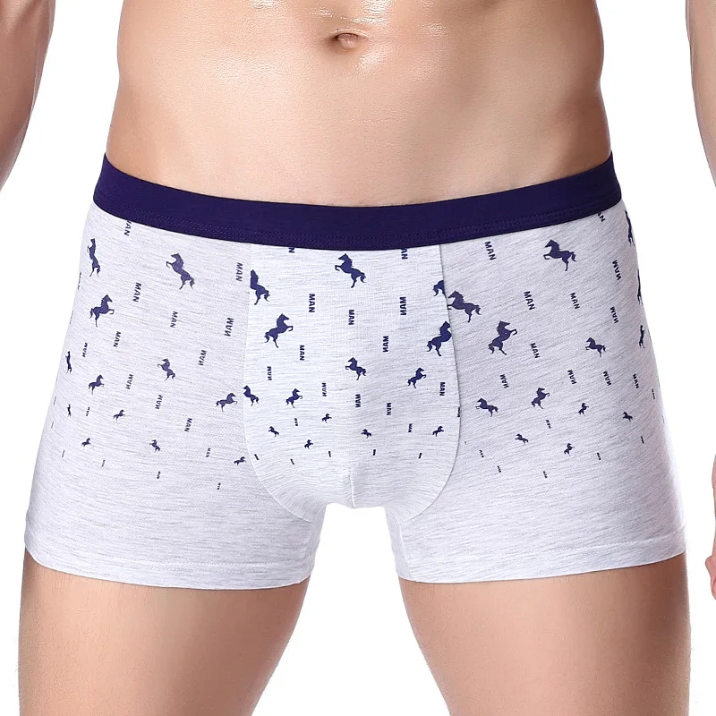 

wholesale high quality Men's Boxers Nordic Simple horses pattern Breathable Boxershorts Sweat absorption comfortability Boxers