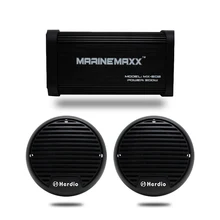 500 Вт 4 канала Bluetooth усилители домашние морской Лодка аудио стерео водостойкий мотоцикл USB MP3 AUX 3 дюймов белый морской колонки