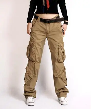 Новое поступление, брюки карго из чистого хлопка, женские свободные джинсы в стиле хип-хоп, мешковатые штаны для женщин
