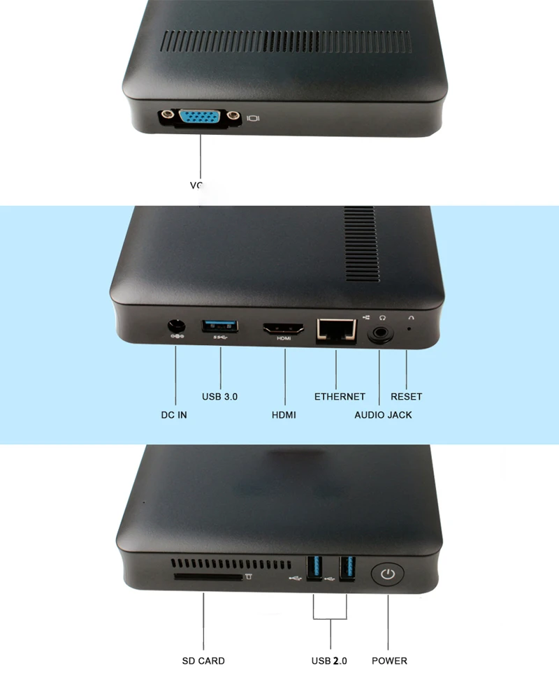 Мини ПК настольные компьютеры Лицензия Windows 10 Linux Ubuntu все в одном ПК Intel Z8350 2 Гб ОЗУ 32 Гб ПЗУ HDMI медиа бокс BT USB 3,0