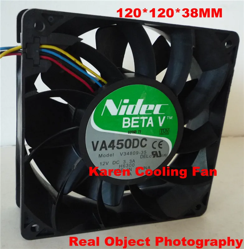 Охлаждающий вентилятор Nidec 12 см V34809 35 VA450DC 12038 12v 3.3a|cooling fan|cooling fan 12v12v cooling |