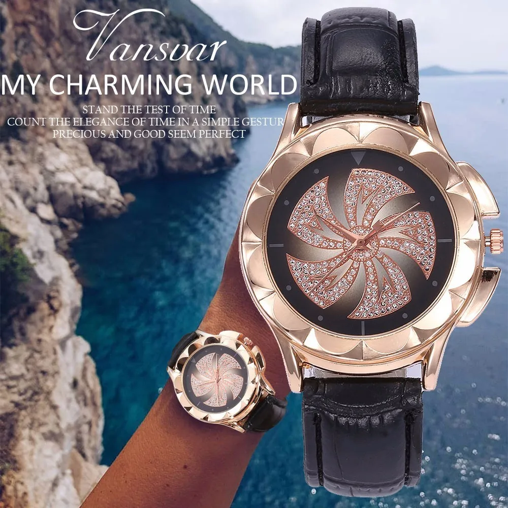 

Drop Shipping Fashion Creative Women Colorful Dial Wristwatches Luxury Casual Leather Quartz Watches Relogio Feminino
