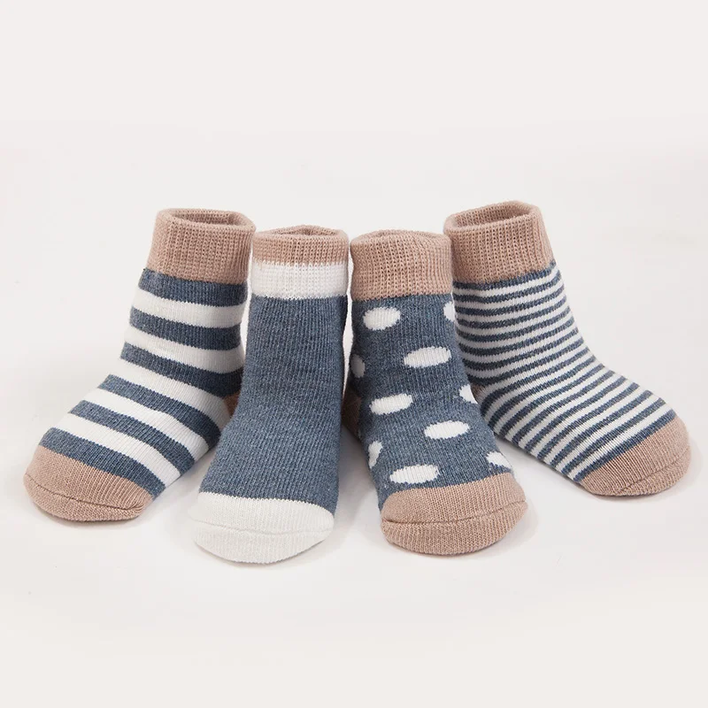 Buy 4 Pairs/Lot Cotton Newborn Baby Socks Sets