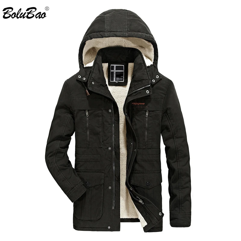 BOLUBAO Winter Men Warm Thick Parkas 2019 Winter Male Jacket Padded Casual Hooded Parkas Men's Fashion Parkas Overcoats Clothing